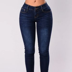 Fashion Nova FN New Dark Denim Skinny Jeans 7